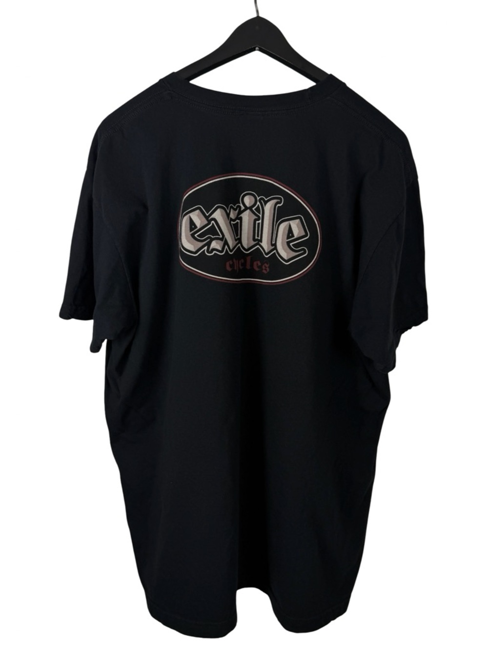 Mens Y2K Exile Cycles Grunge Style Streetwear Biker Graphic Shirt Size 2XL